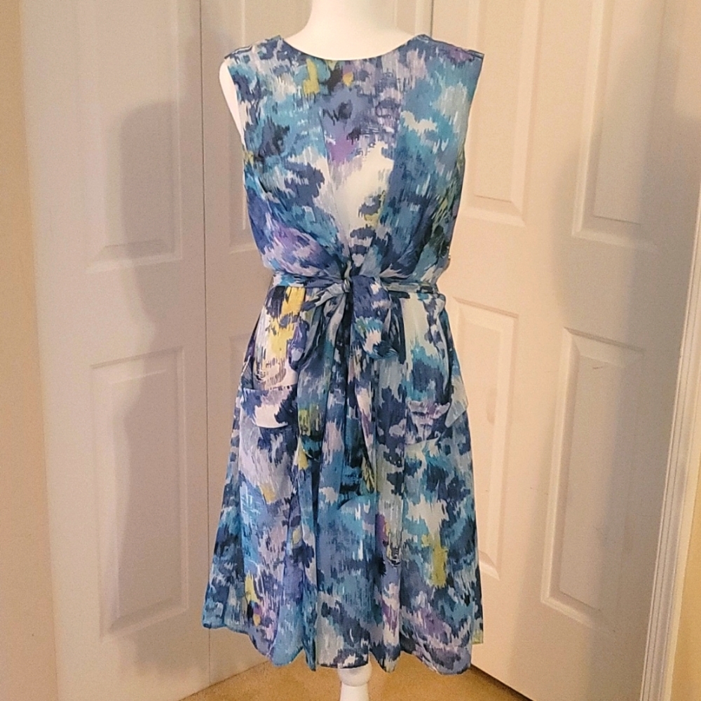 ☆ Dress Barn ☆ Watercolor Sleeveless Dress